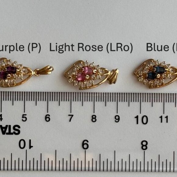 Vintage Swarovski crystal Pendant Necklace, Dolphin Ore 18K Gold Electroplate - Picture 2 of 4